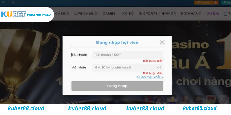 Đăng nhập qua link Kubet mới nhất